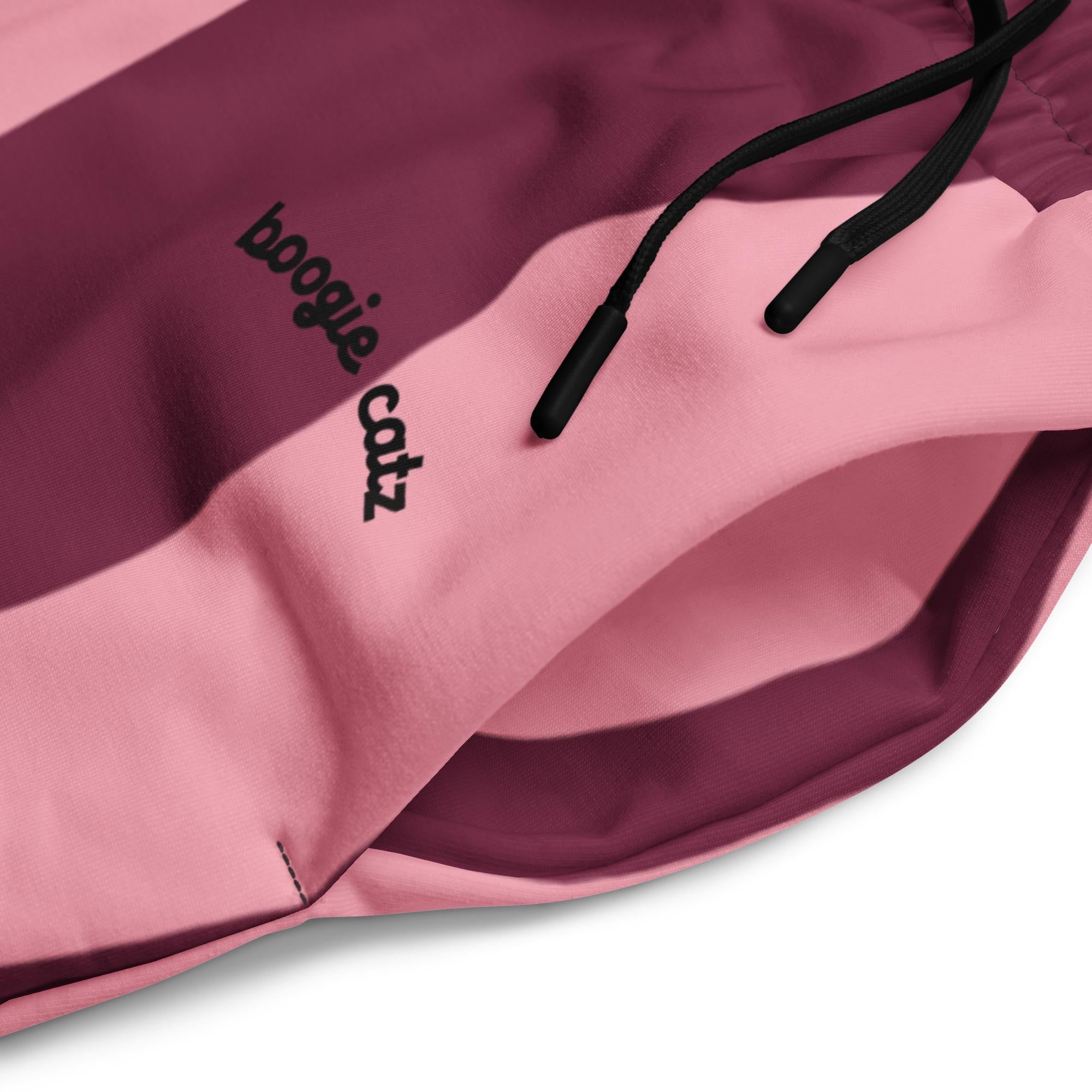 Dark Cherry & Bubble Pink Swirl Joggers