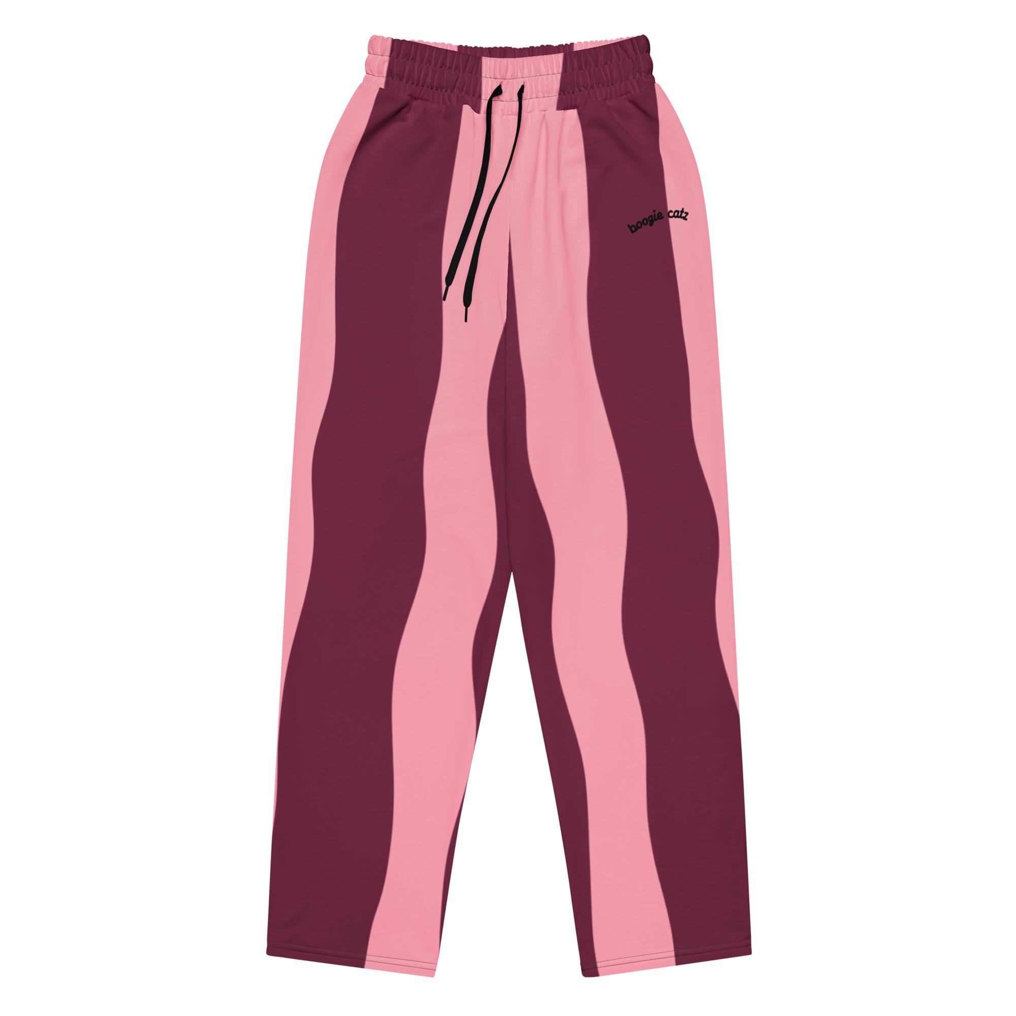 Dark Cherry & Bubble Pink Swirl Joggers