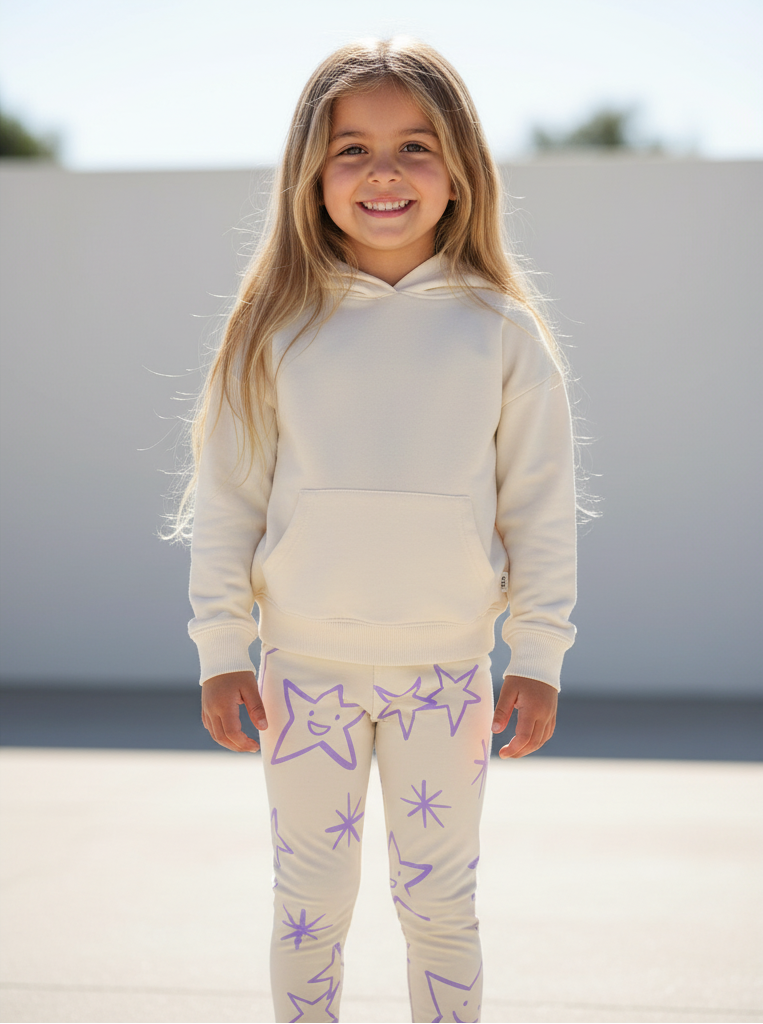 Fun Lilac Star Kids Legging