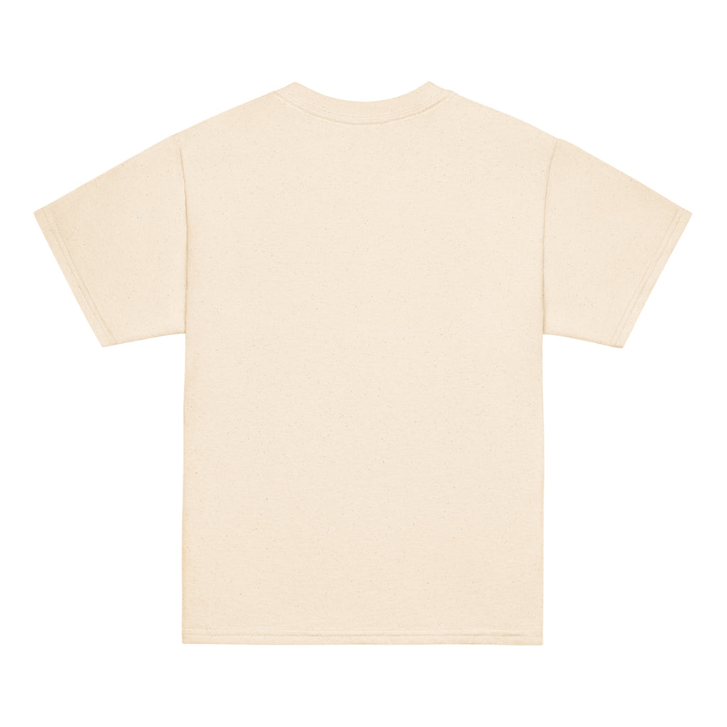 Beige t-shirt on a white background