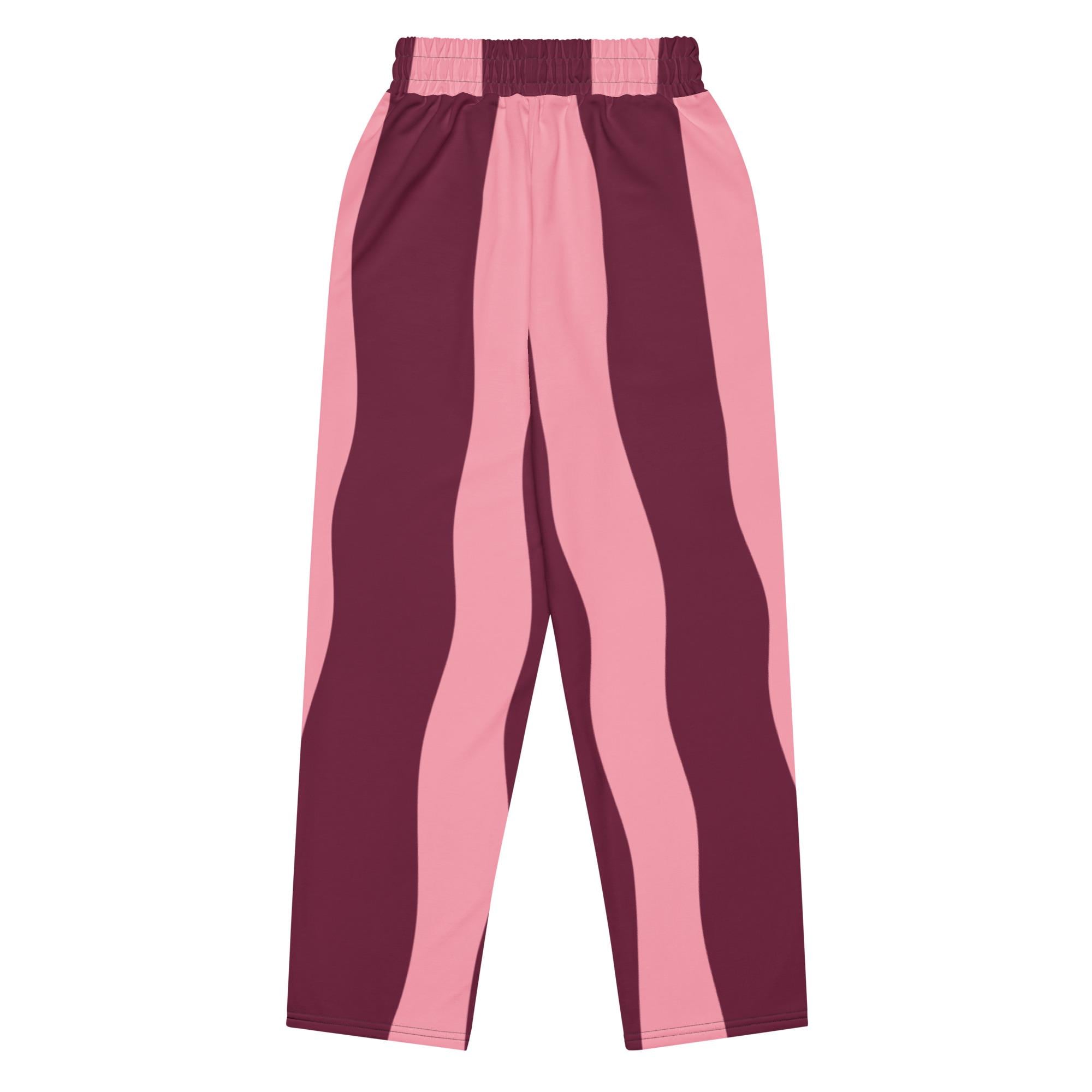 Dark Cherry & Bubble Pink Swirl Joggers