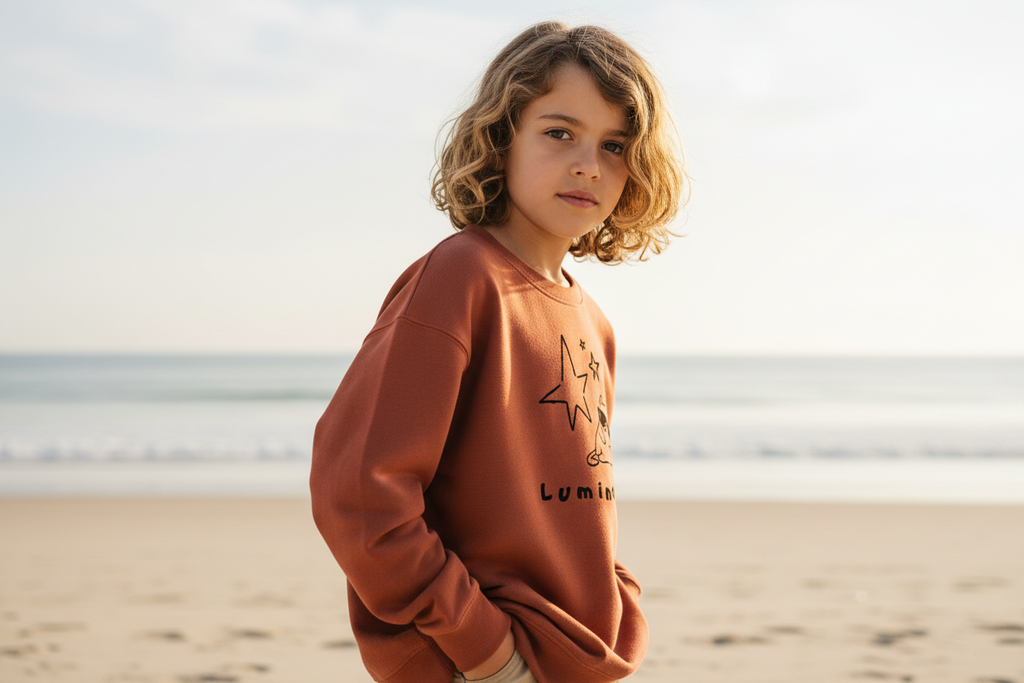 Organic Kids Crewneck Sweatshirt | Luminous