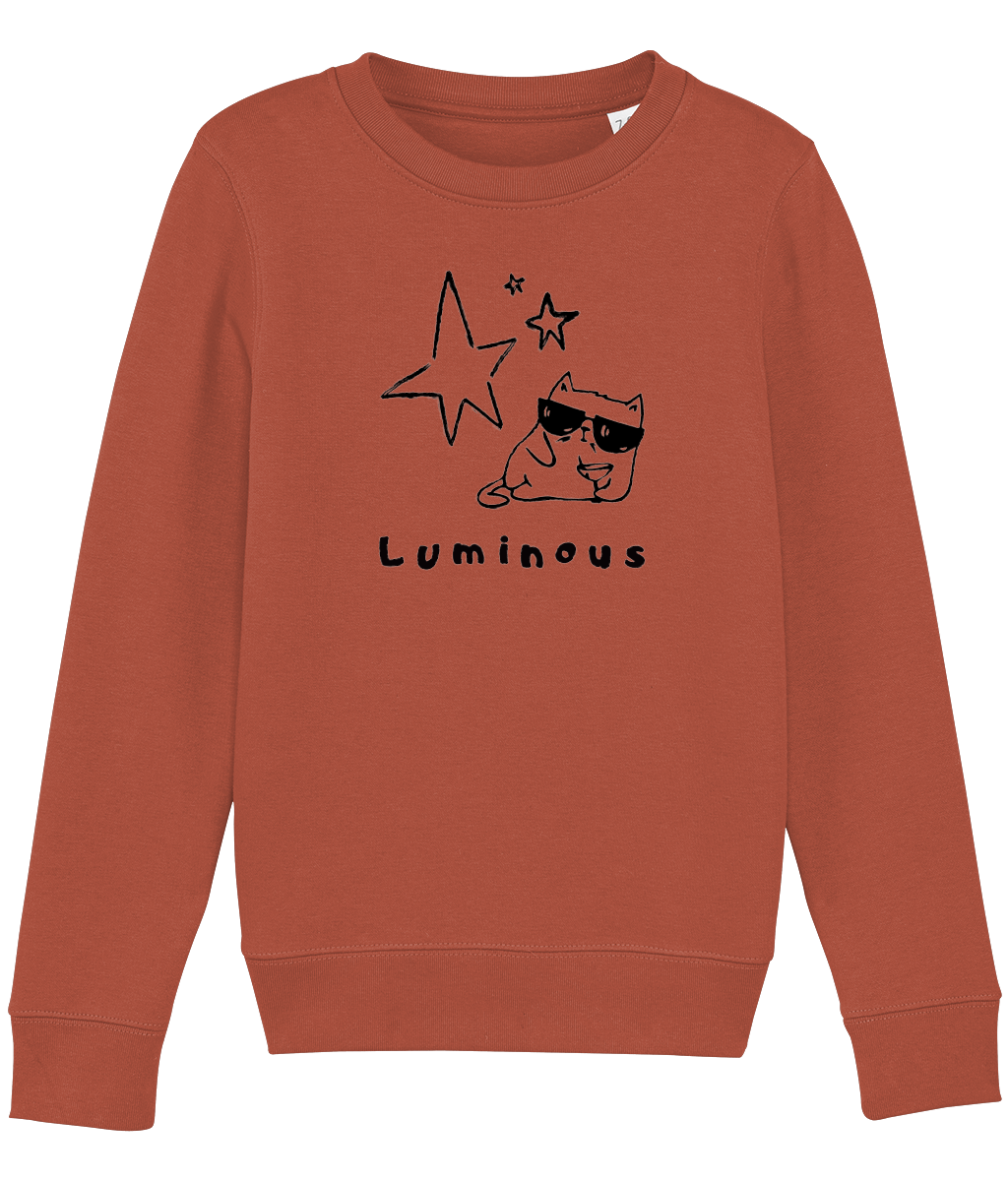 organic kids sweatshirt luminous front